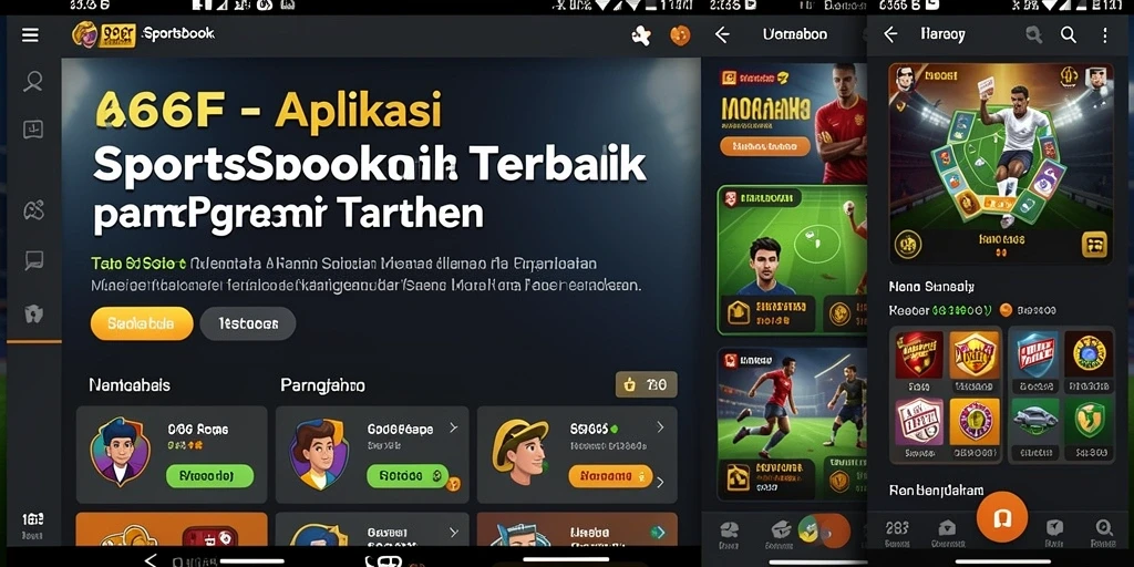 Screenshot gameplay 666F yang menampilkan taruhan olahraga langsung.