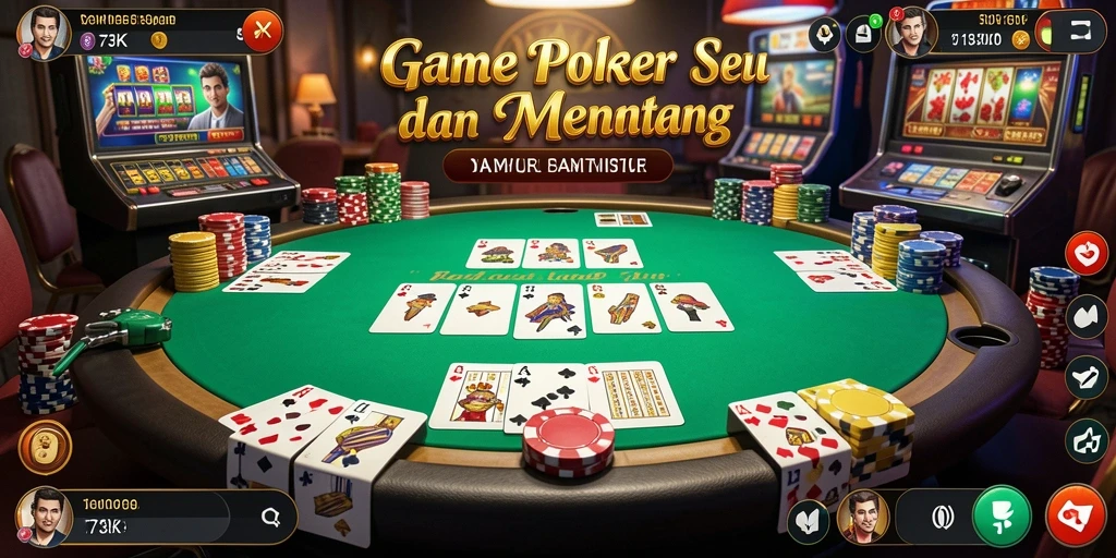 Tampilan gameplay 73K yang seru dan menantang di dunia poker.