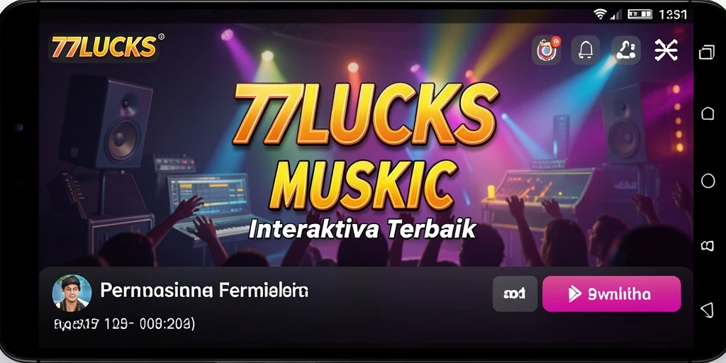 Screenshot gameplay 77LUCKS menampilkan aksi musikal yang seru.