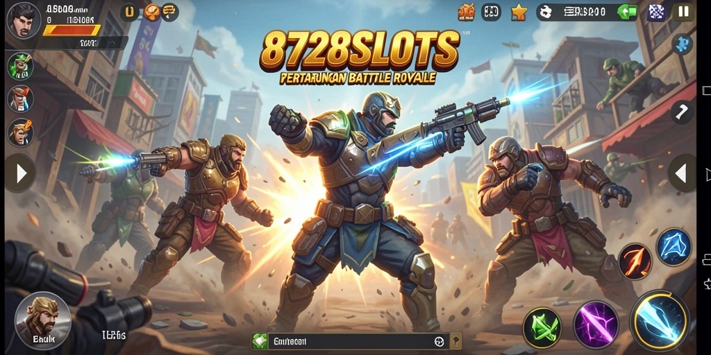 Gameplay seru di arena Battle Royale 8728SLOTS.