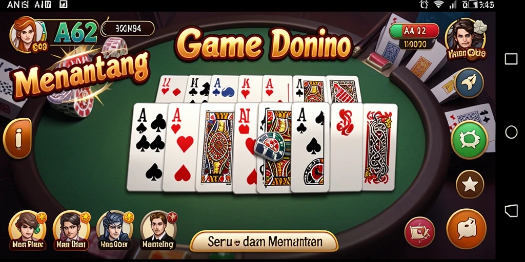 Gameplay seru dan interaktif dari game Domino AA62.