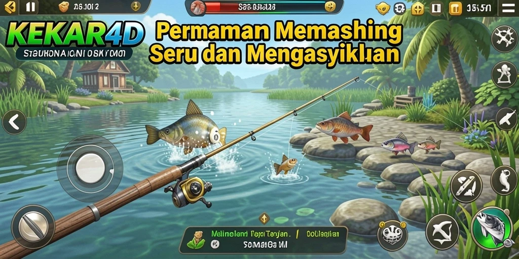 Tampilan gameplay <strong>KEKAR4D</strong> yang spektakuler dengan aksi memancing yang seru.