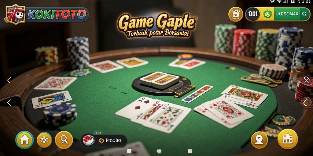 Tampilan screenshot KOKITOTO menampilkan gameplay Gaple yang menarik.