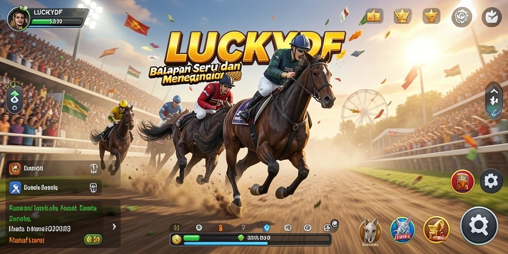 Gameplay balapan yang seru dan mendebarkan di LUCKYDF.