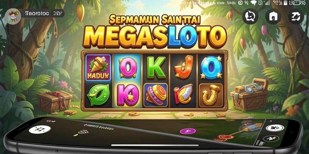 Tampilan gameplay MEGASLOTO yang seru dan menghibur.