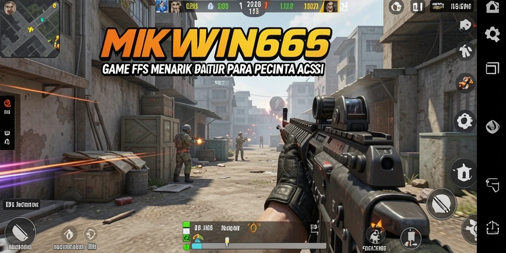 Screenshot menampilkan aksi seru dalam permainan FPS MKWIN666.