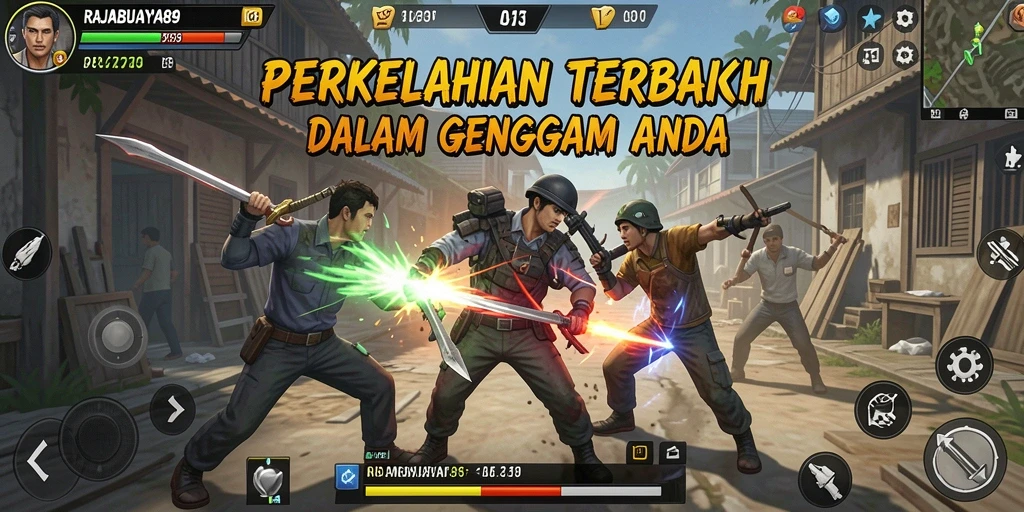 Tampilan aksi mendebarkan dalam RAJABUAYA89 selama pertarungan.