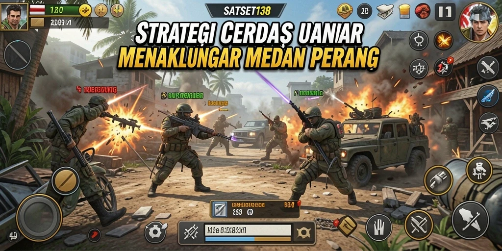 Tangkapan layar gameplay <strong>SATSET138</strong> yang menunjukkan pertempuran strategis yang intens.