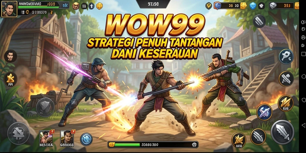 Tampilan gameplay WOW99 yang penuh aksi dan strategi.