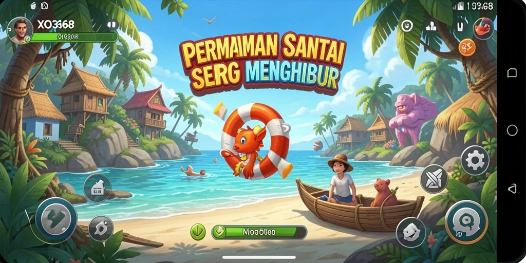 Tangkapan layar menggambarkan suasana seru gameplay XO368 pada perangkat mobile.