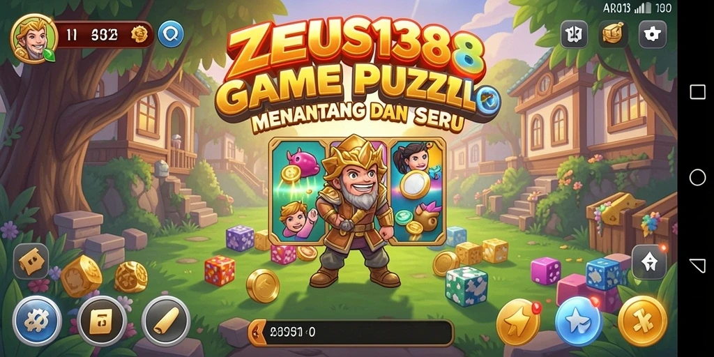 Tampilan gameplay ZEUS138 saat menyelesaikan puzzle yang menantang.