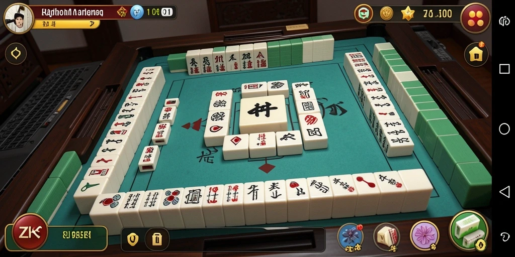 Tampilan gameplay ZK9 yang menarik dalam permainan Mahjong.